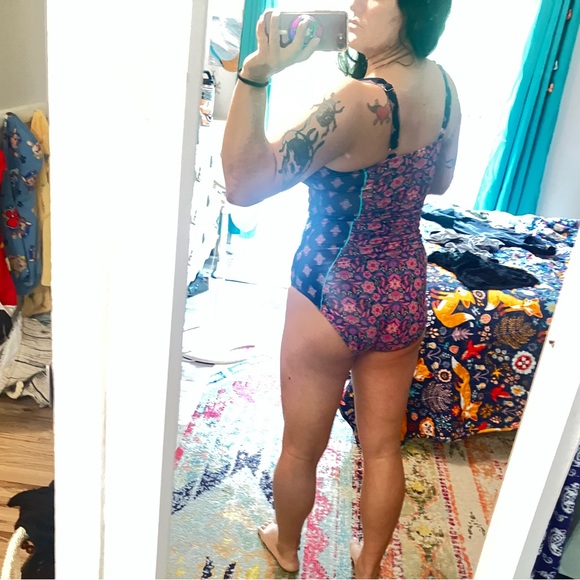 Sundance Floral One Piece Swimsuit - Pink and Blue - Picture 6 of 7